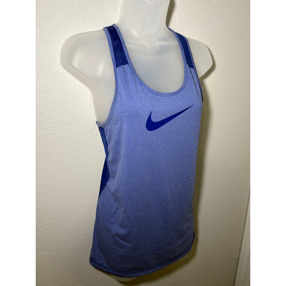 Nike Pro Two-Tone Blue Tank Top with Mesh Back, Size Medium